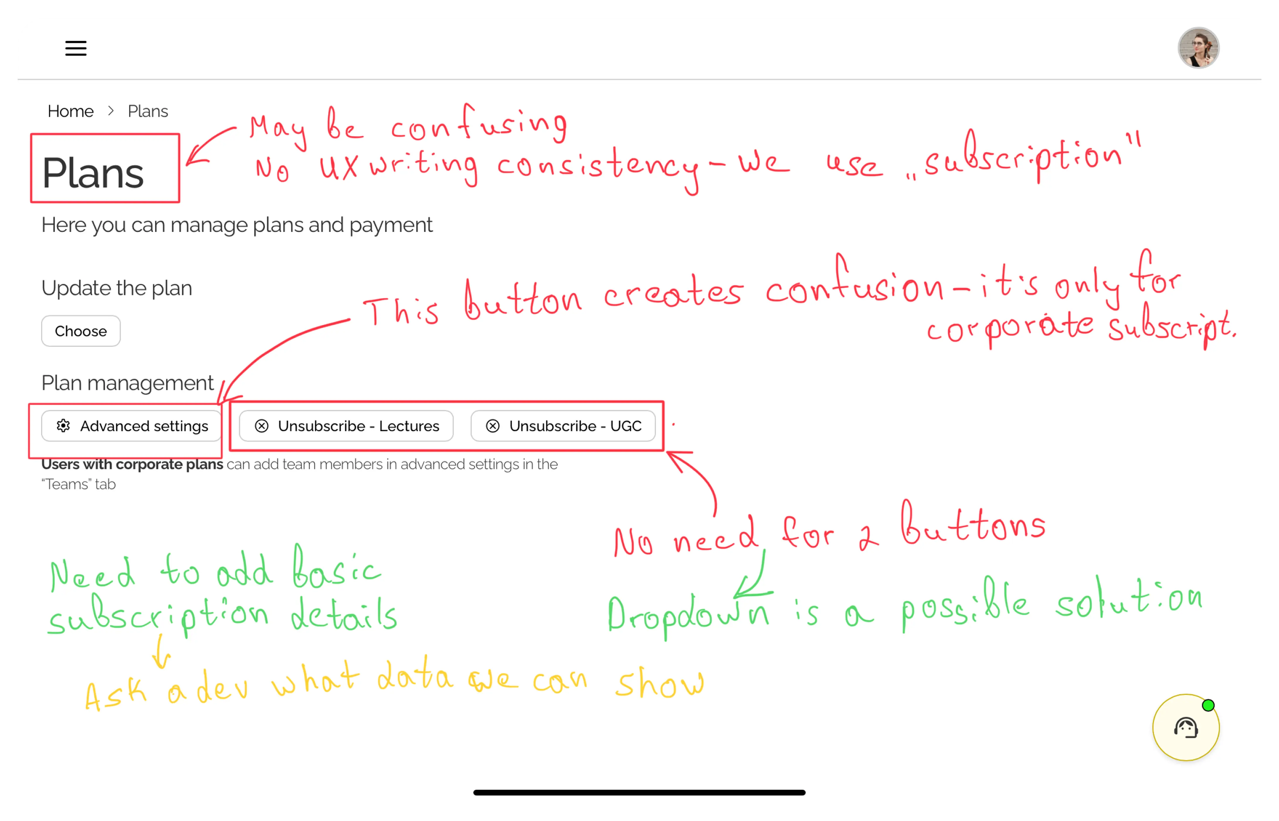 Identifying the reasons (English UI)